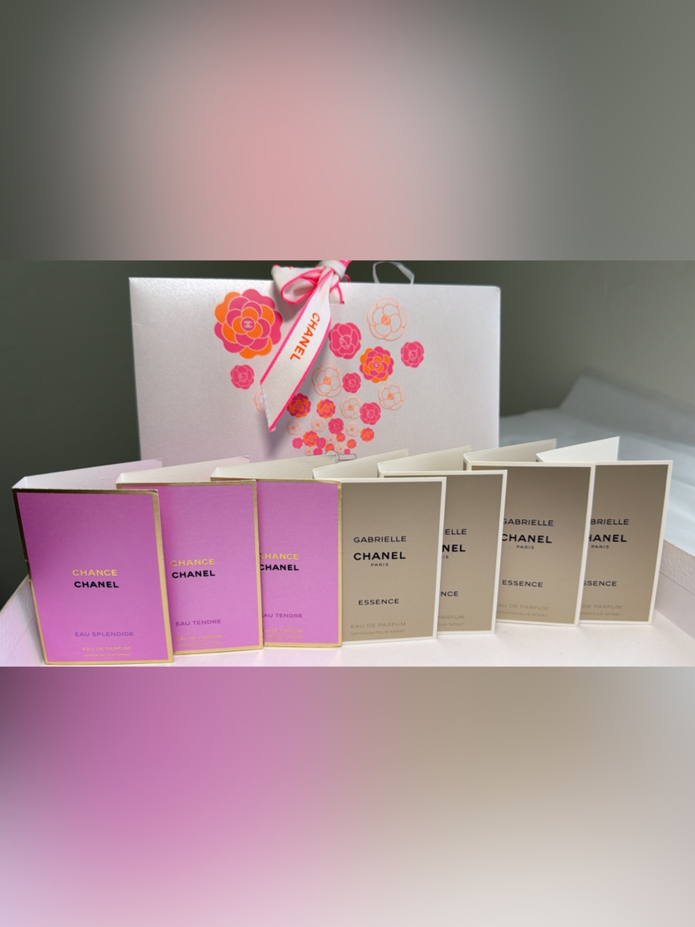 New,unused & authenticCHANEL Chance & gabrielle  Samples with Branded gift bag